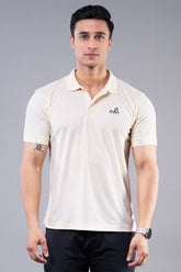 MINIMAL BUZZ CLASSIC POLO T-SHIRTS - CREAM (D)